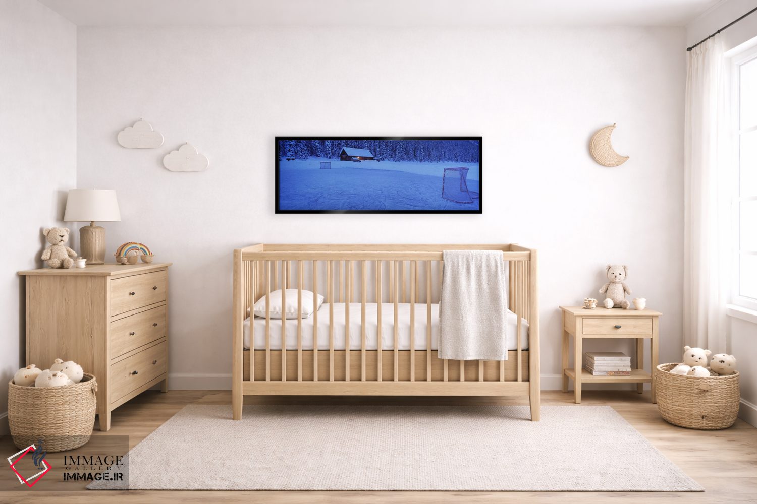 تابلو دکوراتیو rink هاکی موقت، دریاچه لوئیز، آلبرتا، کانادا اثر پانورامیک ایمجز - D5B