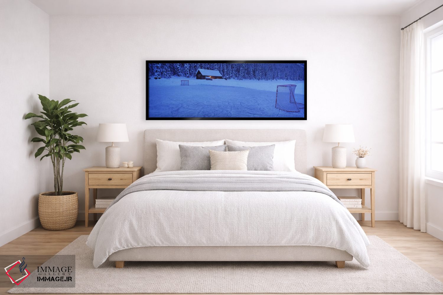 تابلو دکوراتیو rink هاکی موقت، دریاچه لوئیز، آلبرتا، کانادا اثر پانورامیک ایمجز - D6B