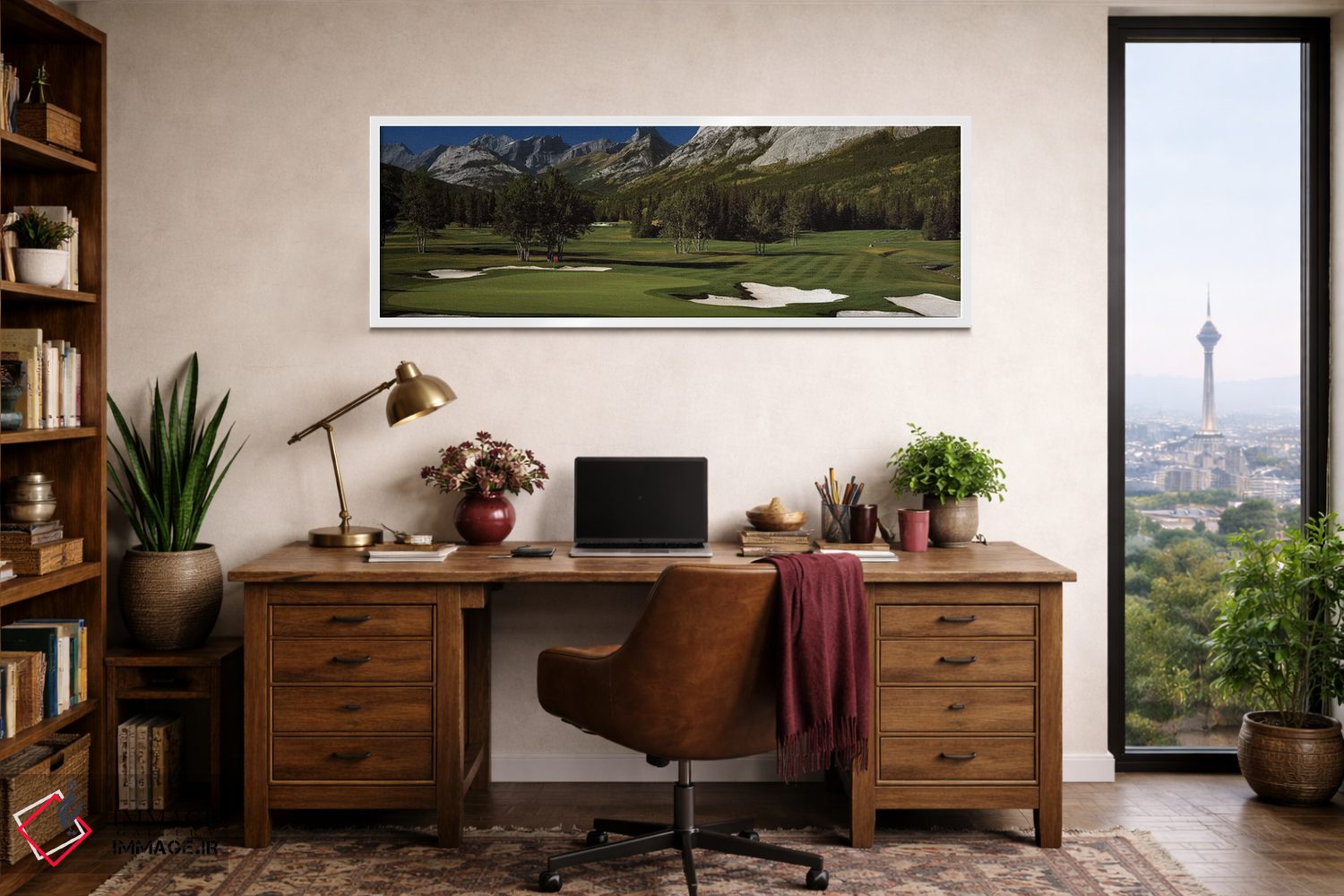 تابلو دکوراتیو زمین گلف دابل گرین، زمین گلف کوه کید، کاناداسکیس کانتری… اثر پانورامیک ایمجز - D2W
