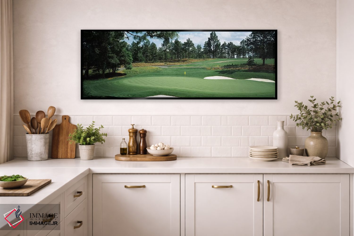 تابلو دکوراتیو زمین گلف، زمین گلف پاین نیلز، سادرن پاینز، شهرستان مور… اثر پانورامیک ایمجز - D2B