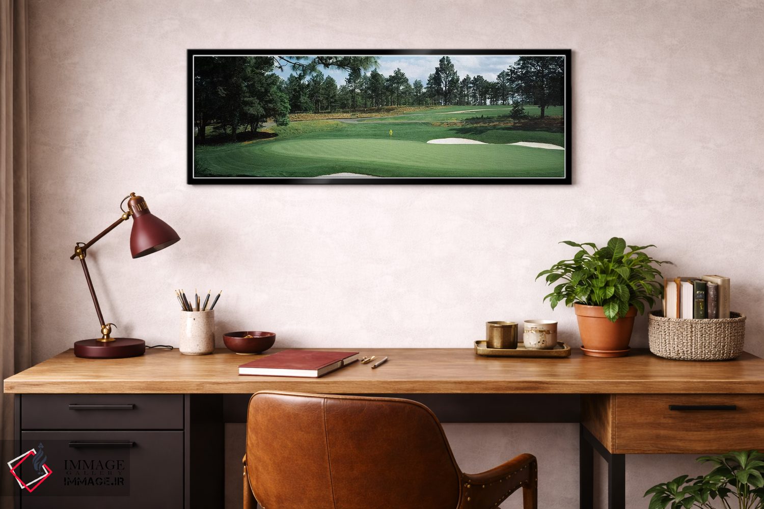 تابلو دکوراتیو زمین گلف، زمین گلف پاین نیلز، سادرن پاینز، شهرستان مور… اثر پانورامیک ایمجز - D4B