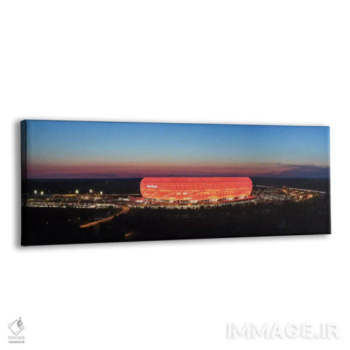تابلو دکوراتیو استادیوم فوتبال روشن در غروب ۲، آرنای آلیانز، مونیخ، با… اثر پانورامیک ایمجز - نمای پرسپکتیو محصول