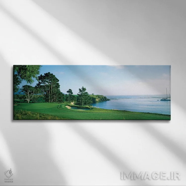 تابلو دکوراتیو زمین گلف پبل بیچ، پبل بیچ، شهرستان مونتری، کالیفرنیا، ا… اثر پانورامیک ایمجز - نمای روبهرو روی دیوار