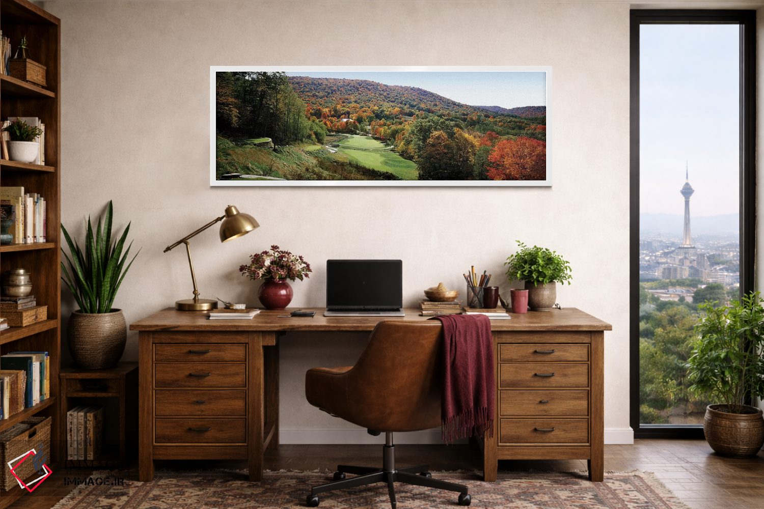 تابلو دکوراتیو زمین گلف بر روی تپه، زمین گلف هاوثورن ولی، هاوثورن ولی… اثر پانورامیک ایمجز - D1W