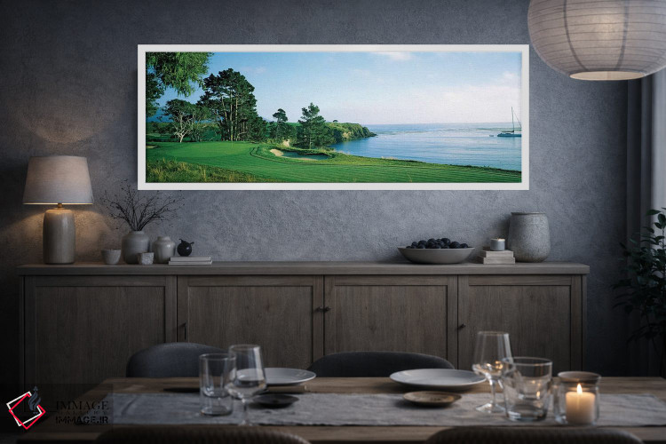 تابلو دکوراتیو زمین گلف پبل بیچ، پبل بیچ، شهرستان مونتری، کالیفرنیا، ا… اثر پانورامیک ایمجز - D3W