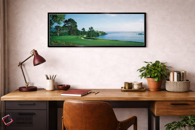 تابلو دکوراتیو زمین گلف پبل بیچ، پبل بیچ، شهرستان مونتری، کالیفرنیا، ا… اثر پانورامیک ایمجز - D4B