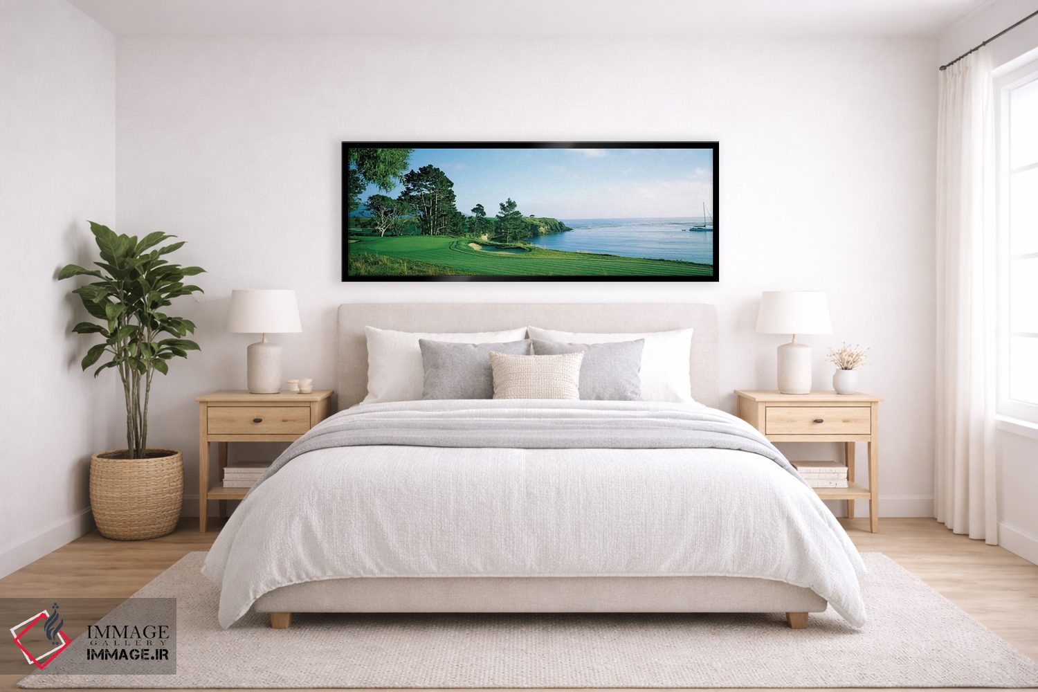 تابلو دکوراتیو زمین گلف پبل بیچ، پبل بیچ، شهرستان مونتری، کالیفرنیا، ا… اثر پانورامیک ایمجز - D6B