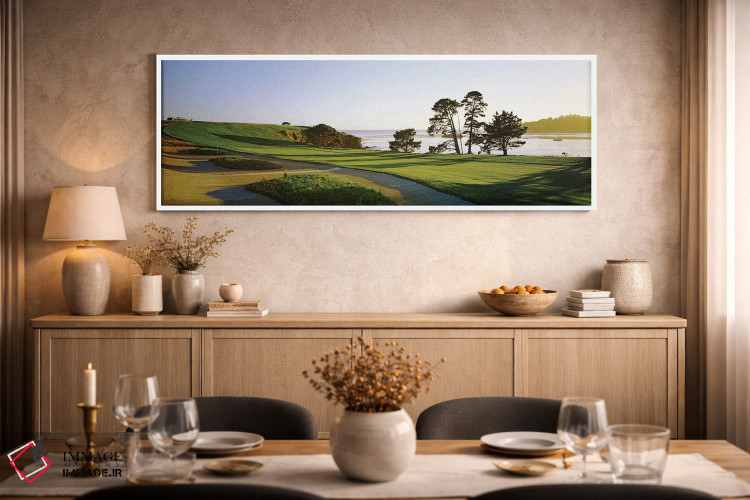 تابلو دکوراتیو زمین گلف پبل بیچ ۴، پبل بیچ، شهرستان مونتری، کالیفرنیا… اثر پانورامیک ایمجز - D2W