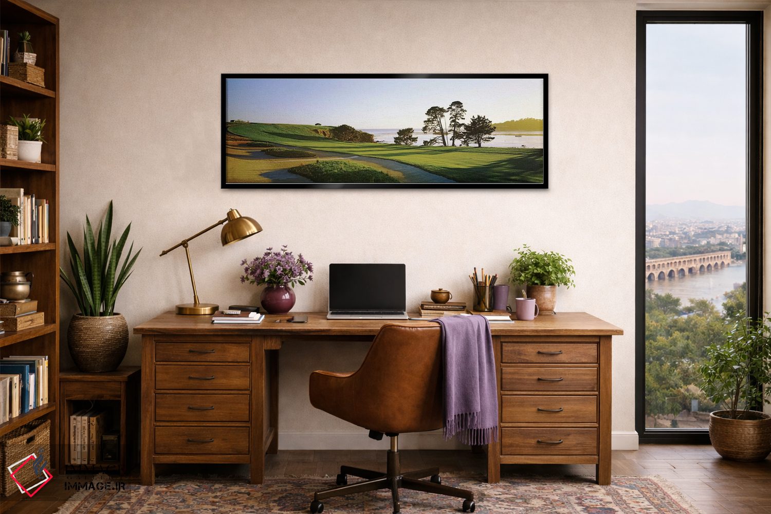 تابلو دکوراتیو زمین گلف پبل بیچ ۴، پبل بیچ، شهرستان مونتری، کالیفرنیا… اثر پانورامیک ایمجز - D3B