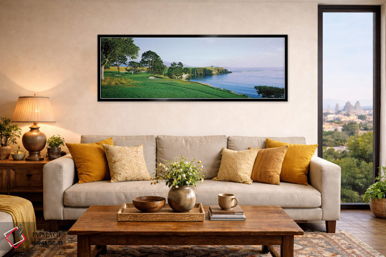 تابلو دکوراتیو زمین گلف پبل بیچ ۳، پبل بیچ، شهرستان مونتری، کالیفرنیا… اثر پانورامیک ایمجز - D6B