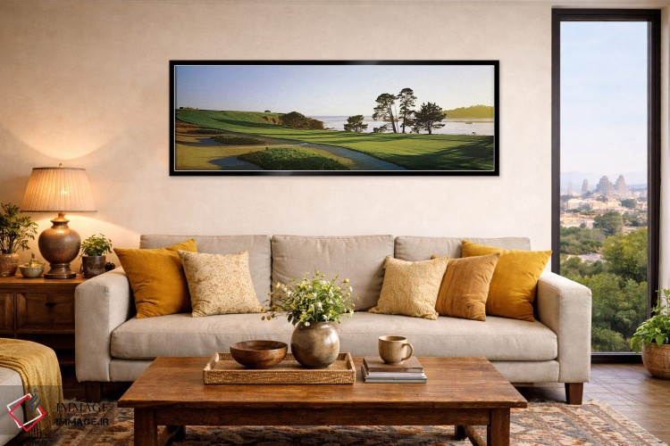 تابلو دکوراتیو زمین گلف پبل بیچ ۴، پبل بیچ، شهرستان مونتری، کالیفرنیا… اثر پانورامیک ایمجز - D5B