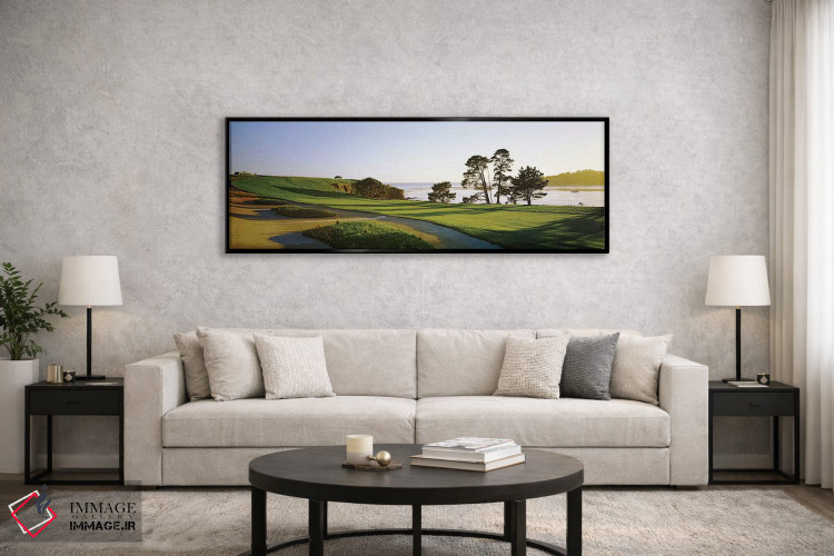 تابلو دکوراتیو زمین گلف پبل بیچ ۴، پبل بیچ، شهرستان مونتری، کالیفرنیا… اثر پانورامیک ایمجز - D6B