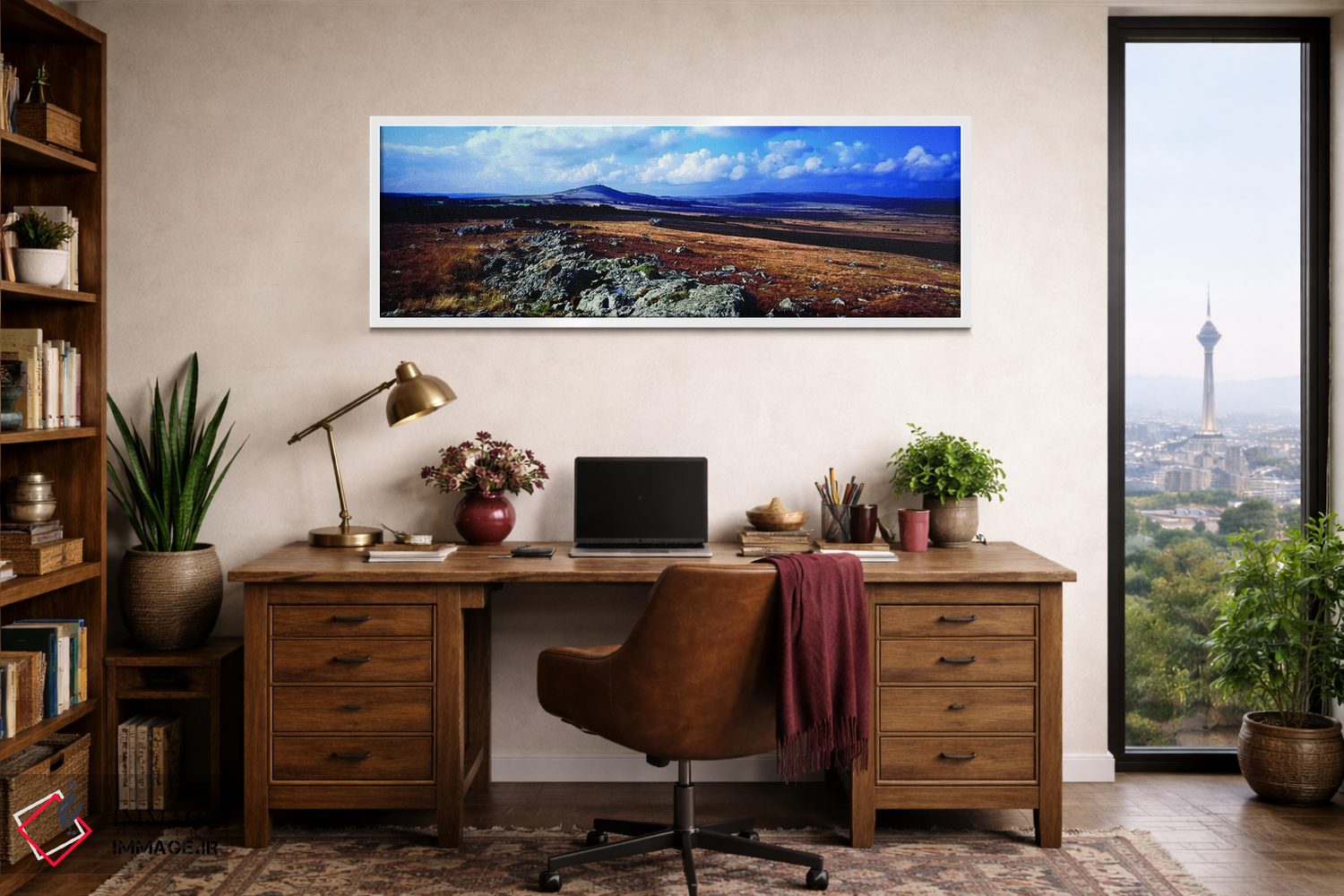 تابلو دکوراتیو طلوع خورشید بر فراز مونت سن میشل در مونت داره، فینیستر… اثر پانورامیک ایمجز - D1W