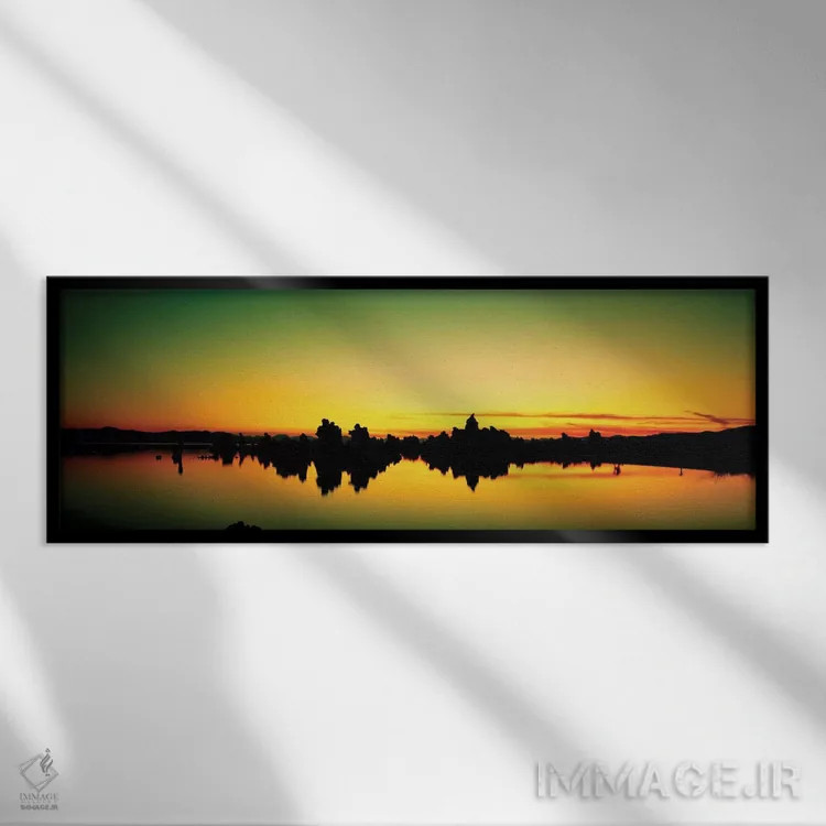 تابلو دکوراتیو برج های توفا ۲، دریاچه مونو، شهرستان مونو، کالیفرنیا، ا… اثر پانورامیک ایمجز - نمای قابدار مشکی