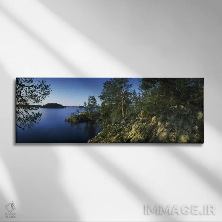 تابلو دکوراتیو منظره ۱، دریاچه سائیما، پومالا، فنلاند اثر پانورامیک ایمجز - نمای روبهرو روی دیوار