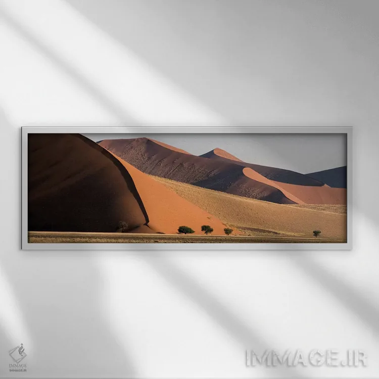 تابلو دکوراتیو Sossusvlei, Namib Desert, Namib-Naukluft National Park… اثر پانورامیک ایمجز - نمای قابدار سفید