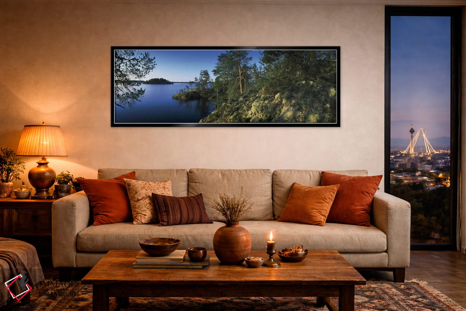 تابلو دکوراتیو منظره ۱، دریاچه سائیما، پومالا، فنلاند اثر پانورامیک ایمجز - D5B