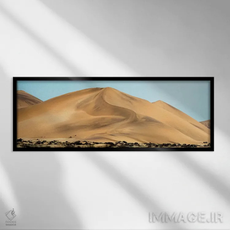 تابلو دکوراتیو Walvis Bay, Namibia" - "منظر بیابانی، خلیج والویس، نامی… اثر پانورامیک ایمجز - نمای قابدار مشکی