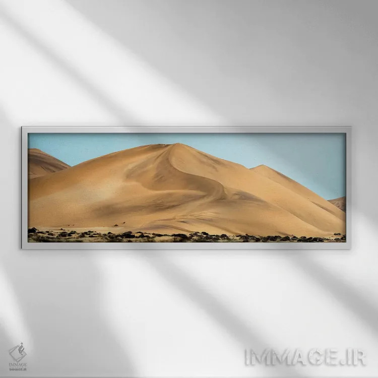 تابلو دکوراتیو Walvis Bay, Namibia" - "منظر بیابانی، خلیج والویس، نامی… اثر پانورامیک ایمجز - نمای قابدار سفید