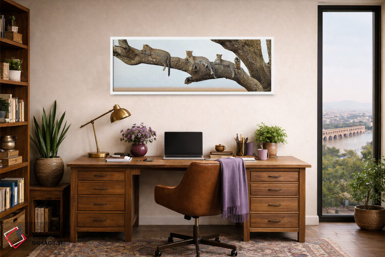 تابلو دکوراتیو Serengeti National Park, Tanzania" - "خانواده پلنگ، پار… اثر پانورامیک ایمجز - D1W