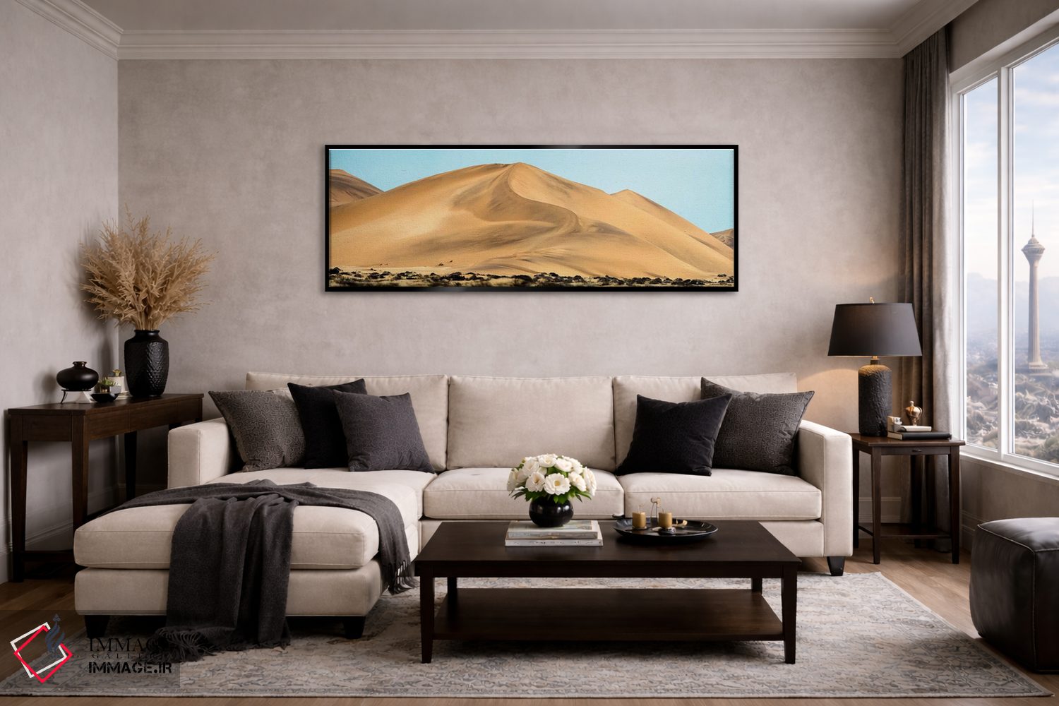 تابلو دکوراتیو Walvis Bay, Namibia" - "منظر بیابانی، خلیج والویس، نامی… اثر پانورامیک ایمجز - D5B