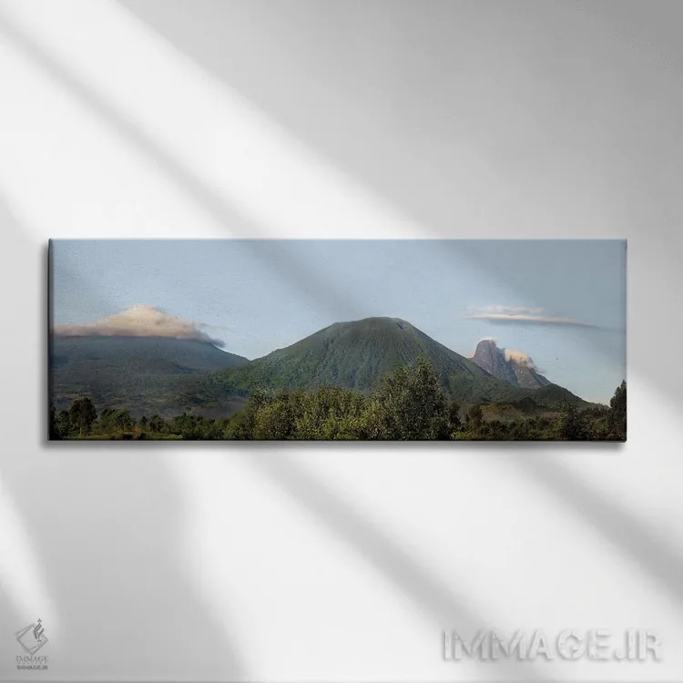 تابلو دکوراتیو Volcanoes National Park , Rwanda" - "منظر جنگل های بارا… اثر پانورامیک ایمجز - نمای روبهرو روی دیوار