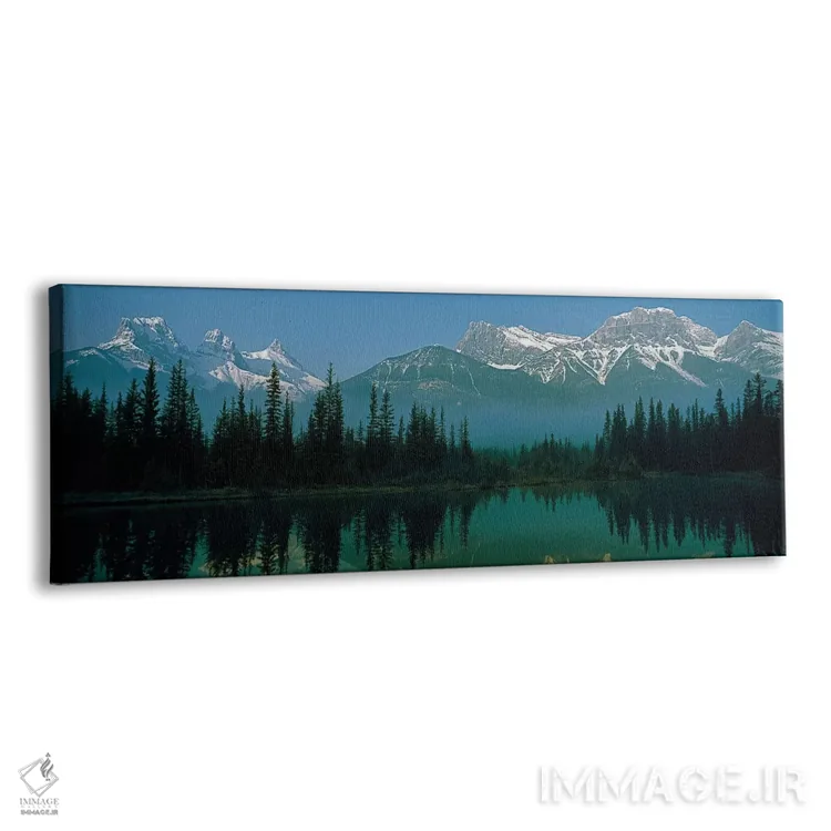 تابلو دکوراتیو Canadian Rockies, Alberta, Canada" - "سه خواهر و کوه لا… اثر پانورامیک ایمجز - نمای پرسپکتیو محصول