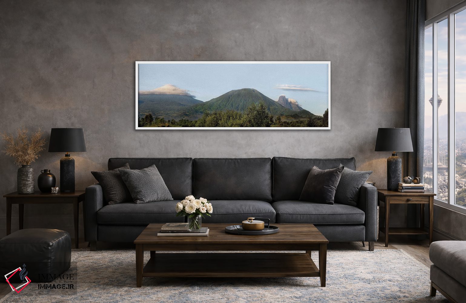 تابلو دکوراتیو Volcanoes National Park , Rwanda" - "منظر جنگل های بارا… اثر پانورامیک ایمجز - D5W