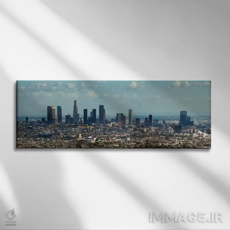 تابلو دکوراتیو Los Angeles, Los Angeles County, California, USA" - "خط… اثر پانورامیک ایمجز - نمای روبهرو روی دیوار