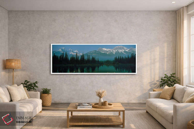 تابلو دکوراتیو Canadian Rockies, Alberta, Canada" - "سه خواهر و کوه لا… اثر پانورامیک ایمجز - D2W