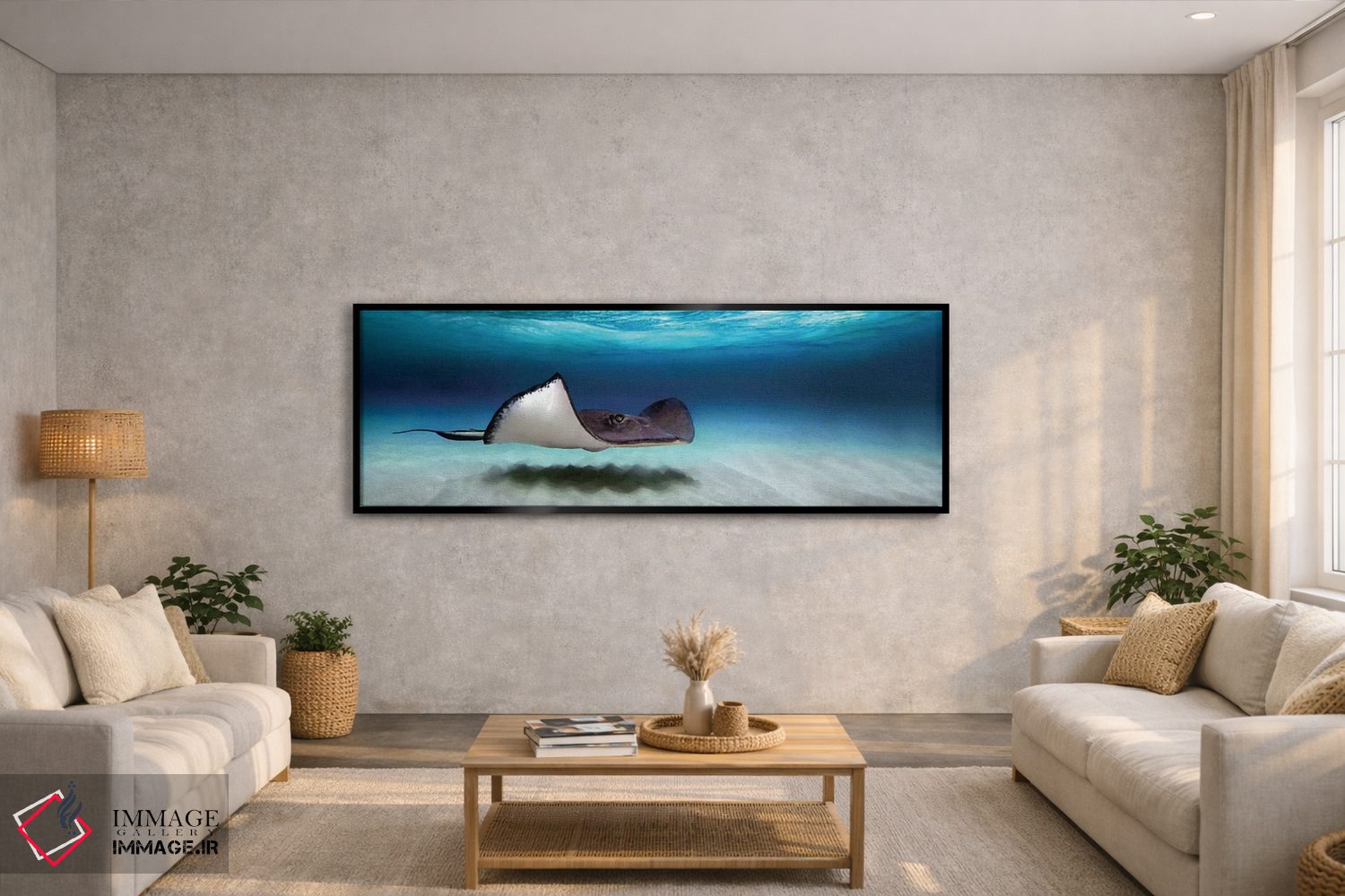 تابلو دکوراتیو North Sound, Grand Cayman, Cayman Islands" - "ماهی راوی… اثر پانورامیک ایمجز - D4B