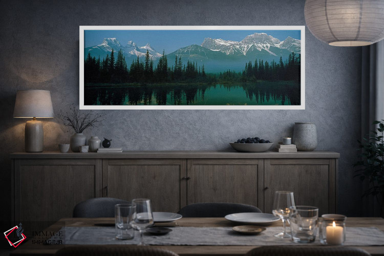 تابلو دکوراتیو Canadian Rockies, Alberta, Canada" - "سه خواهر و کوه لا… اثر پانورامیک ایمجز - D3W