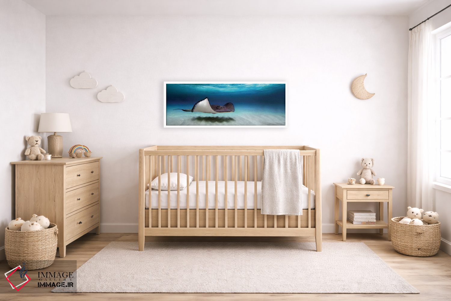 تابلو دکوراتیو North Sound, Grand Cayman, Cayman Islands" - "ماهی راوی… اثر پانورامیک ایمجز - D5W