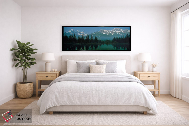 تابلو دکوراتیو Canadian Rockies, Alberta, Canada" - "سه خواهر و کوه لا… اثر پانورامیک ایمجز - D6B