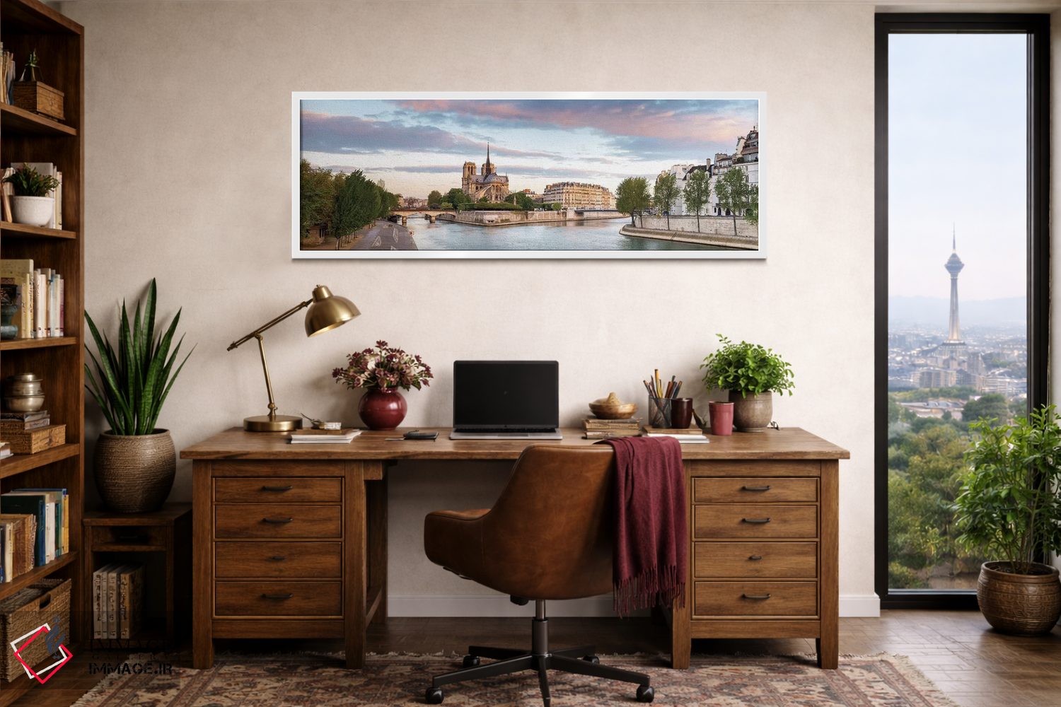 تابلو دکوراتیو Paris, Ile-de-France, France" - "کلیسای نوتردام پاریس… اثر پانورامیک ایمجز - D1W