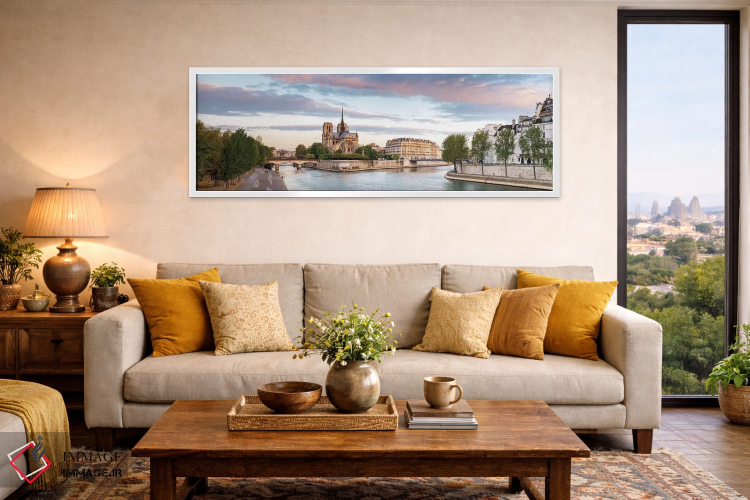 تابلو دکوراتیو Paris, Ile-de-France, France" - "کلیسای نوتردام پاریس… اثر پانورامیک ایمجز - D3W