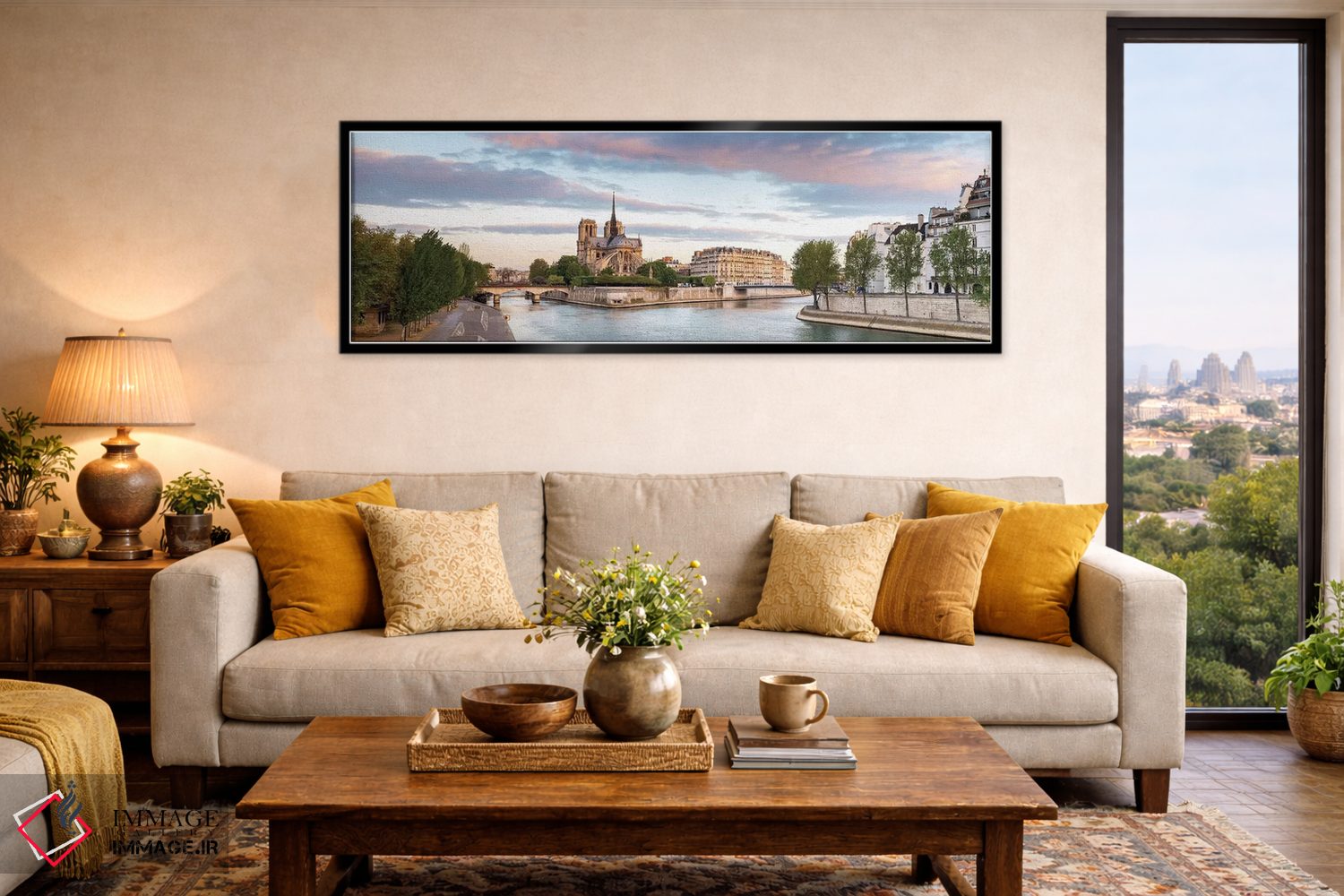 تابلو دکوراتیو Paris, Ile-de-France, France" - "کلیسای نوتردام پاریس… اثر پانورامیک ایمجز - D6B