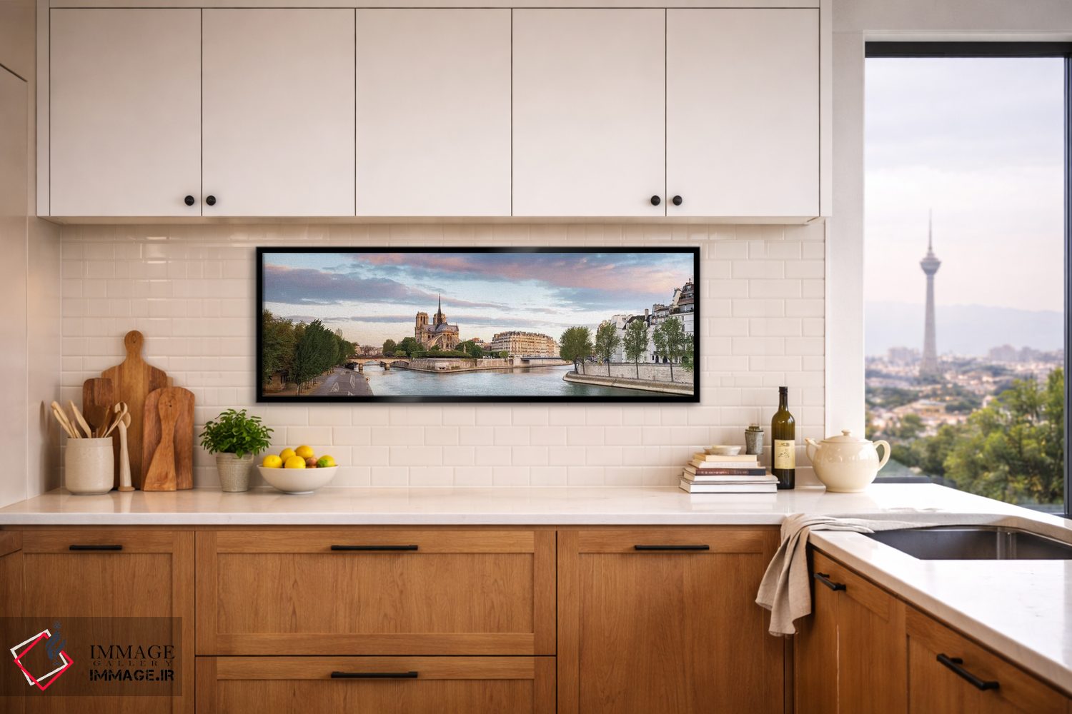 تابلو دکوراتیو Paris, Ile-de-France, France" - "کلیسای نوتردام پاریس… اثر پانورامیک ایمجز - D5B