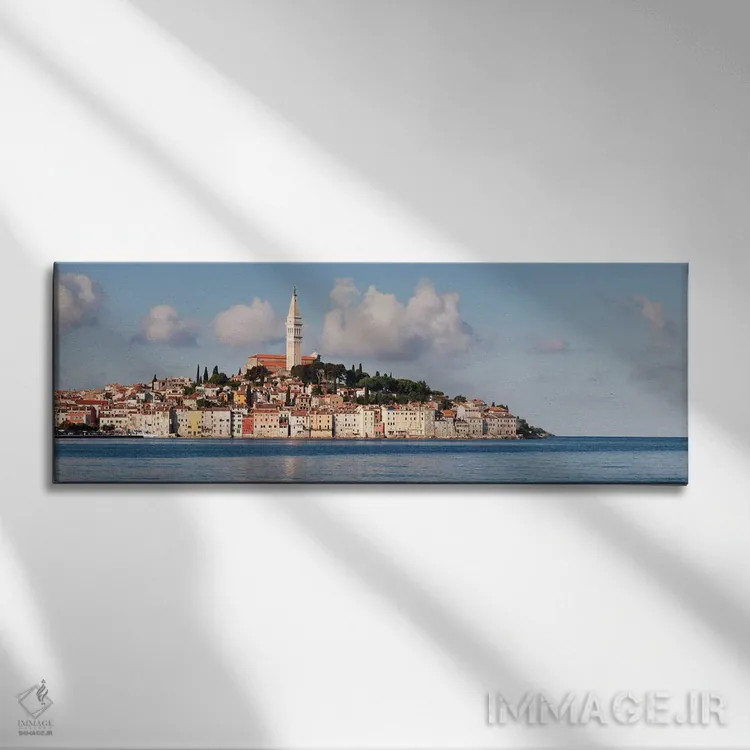 تابلو دکوراتیو Rovinj, Istria, Croatia" - "کلیسای باسیلیکای سنت یوفمیا… اثر پانورامیک ایمجز - نمای روبهرو روی دیوار
