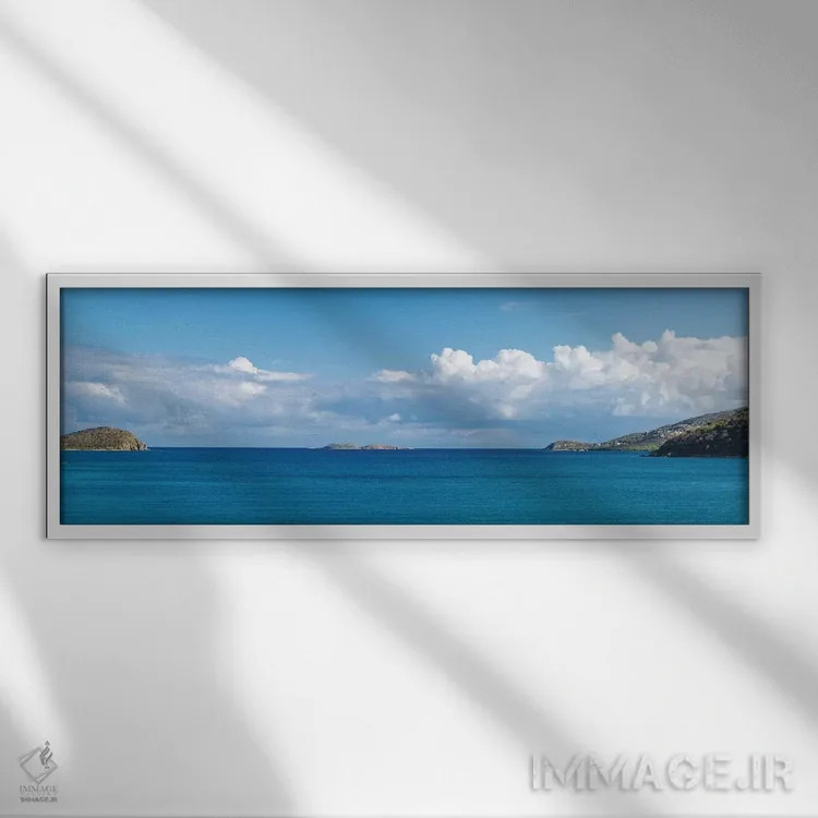 تابلو دکوراتیو Coral Bay, St. John, U.S. Virgin Islands" - "منظر دریا… اثر پانورامیک ایمجز - نمای قابدار سفید
