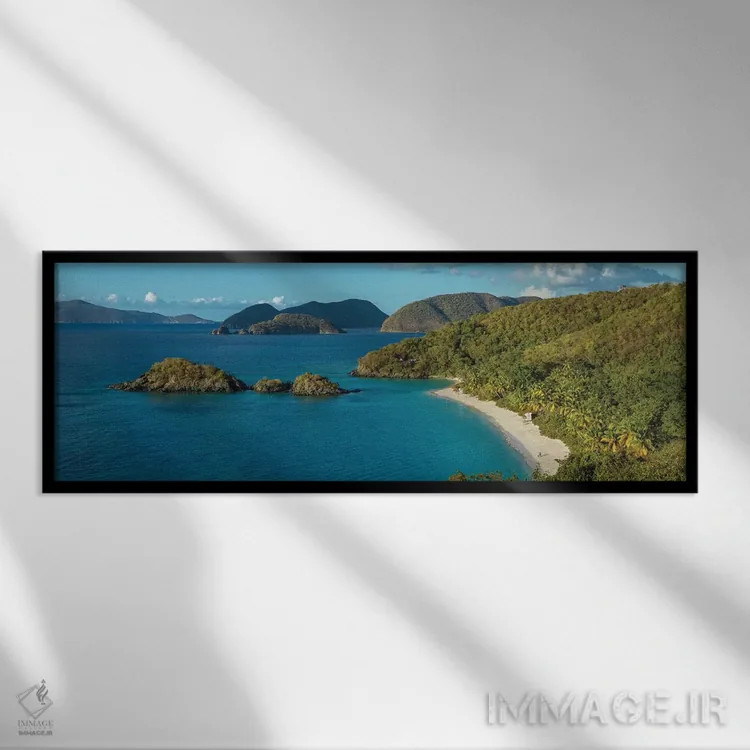 تابلو دکوراتیو St. John, U.S. Virgin Islands" - "خلیج ترانک I، سنت جان… اثر پانورامیک ایمجز - نمای قابدار مشکی