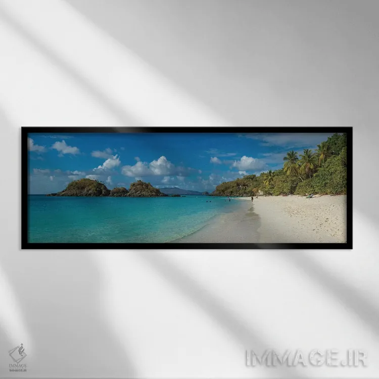 تابلو دکوراتیو St. John, U.S. Virgin Islands" - "خلیج ترانک II، سنت جا… اثر پانورامیک ایمجز - نمای قابدار مشکی