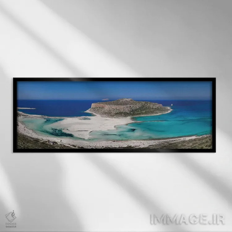 تابلو دکوراتیو Balos Lagoon, Kissamos, Chania, Crete, Greece" - "کوه پ… اثر پانورامیک ایمجز - نمای قابدار مشکی