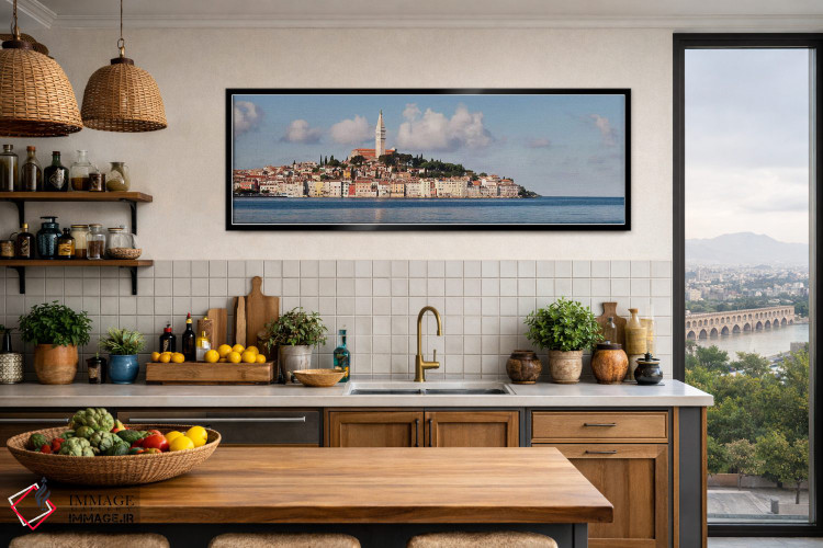 تابلو دکوراتیو Rovinj, Istria, Croatia" - "کلیسای باسیلیکای سنت یوفمیا… اثر پانورامیک ایمجز - D3B
