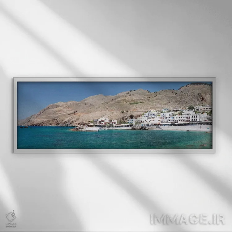 تابلو دکوراتیو Sfakia, Chania, Crete, Greece" - "هورا سفاکیون، سفاکیا… اثر پانورامیک ایمجز - نمای قابدار سفید