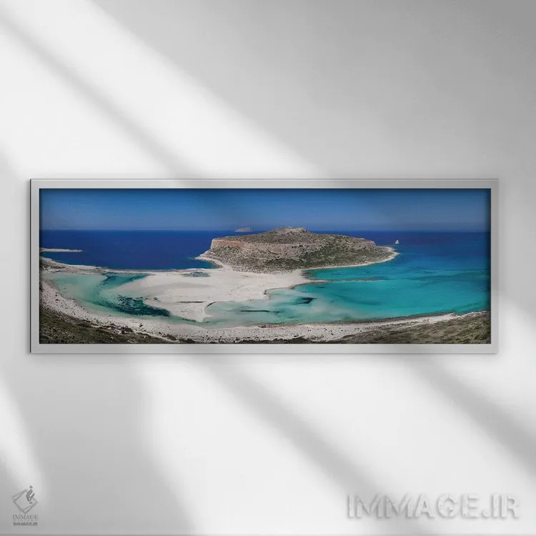 تابلو دکوراتیو Balos Lagoon, Kissamos, Chania, Crete, Greece" - "کوه پ… اثر پانورامیک ایمجز - نمای قابدار سفید