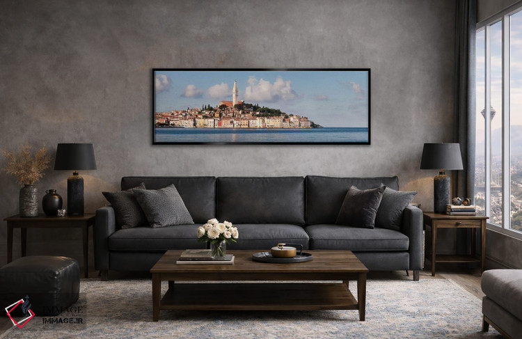 تابلو دکوراتیو Rovinj, Istria, Croatia" - "کلیسای باسیلیکای سنت یوفمیا… اثر پانورامیک ایمجز - D4B