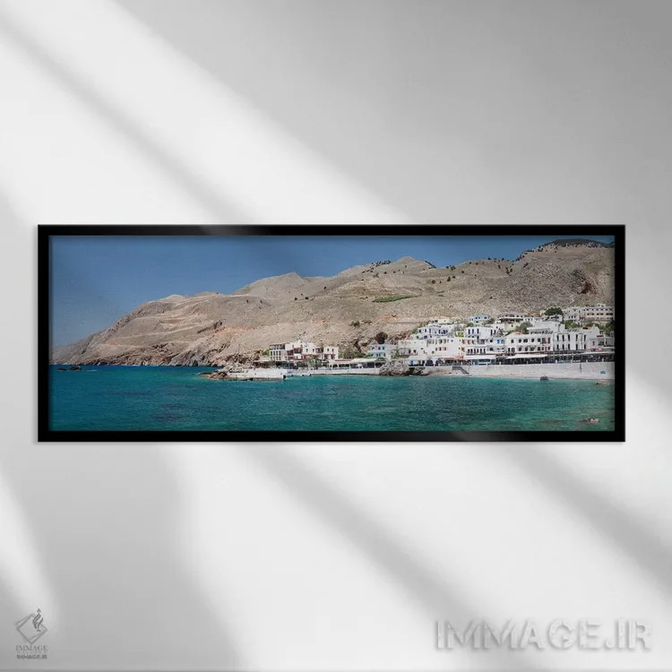 تابلو دکوراتیو Sfakia, Chania, Crete, Greece" - "هورا سفاکیون، سفاکیا… اثر پانورامیک ایمجز - نمای قابدار مشکی
