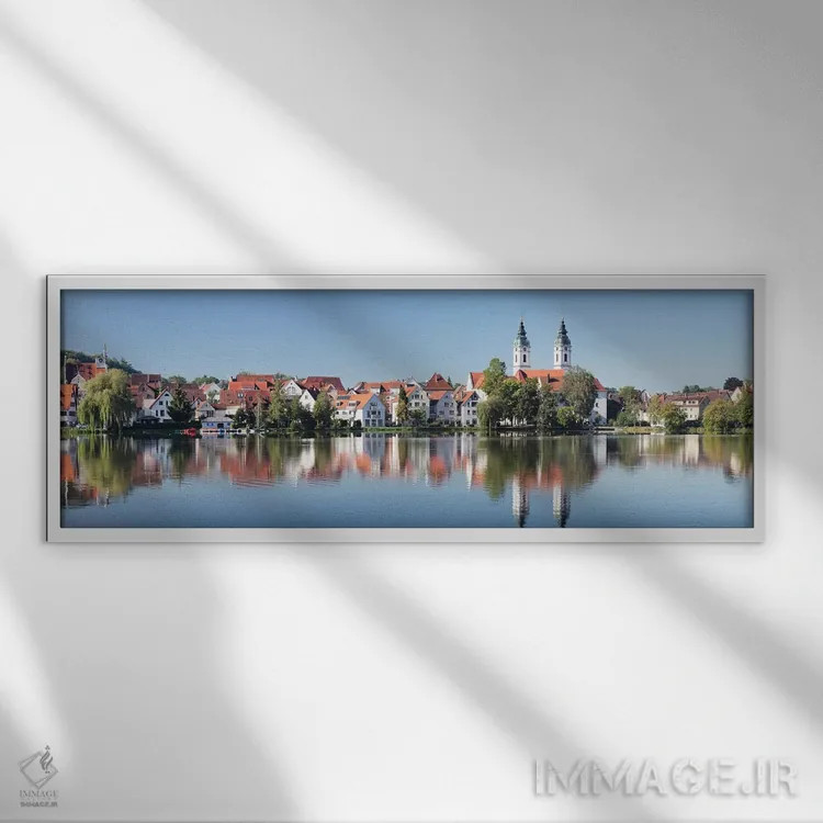 تابلو دکوراتیو Bad Waldsee, Ravensburg, Baden-Wurttemberg, Germany"… اثر پانورامیک ایمجز - نمای قابدار سفید
