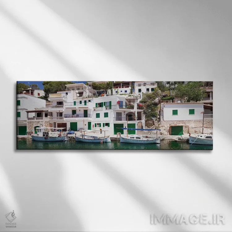 تابلو دکوراتیو Cala Figuera, Santanyi, Majorca, Balearic Islands, Spai… اثر پانورامیک ایمجز - نمای روبهرو روی دیوار